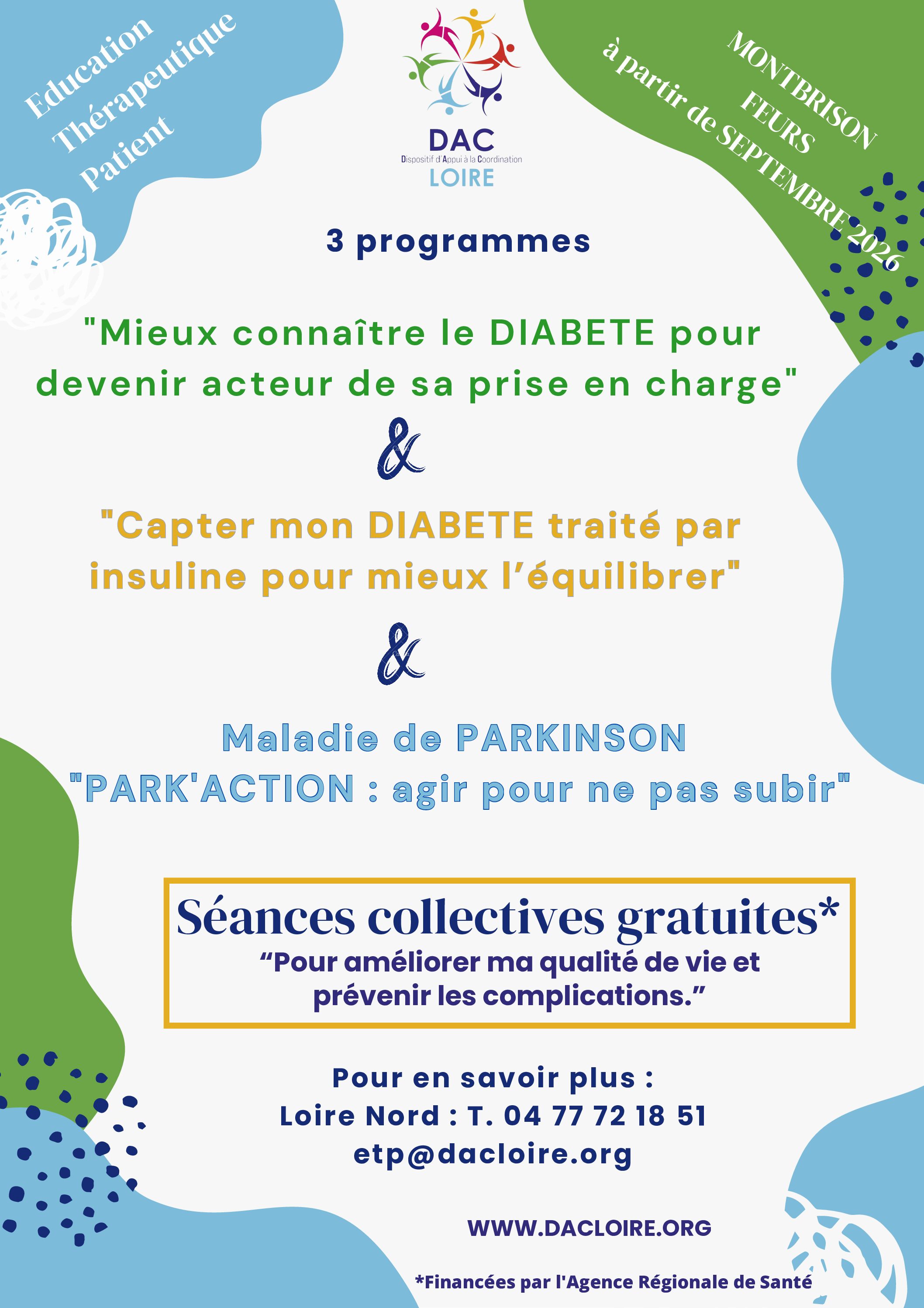 Affiche 3 parcours Montbrison et Feurs 2eme sem 2026